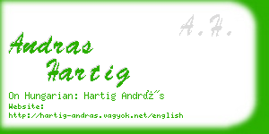 andras hartig business card